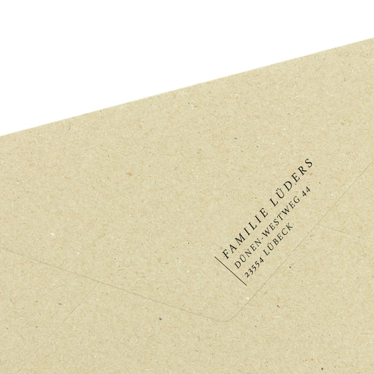 Adressstempel "Lübeck" - IN LOVE WITH PAPER