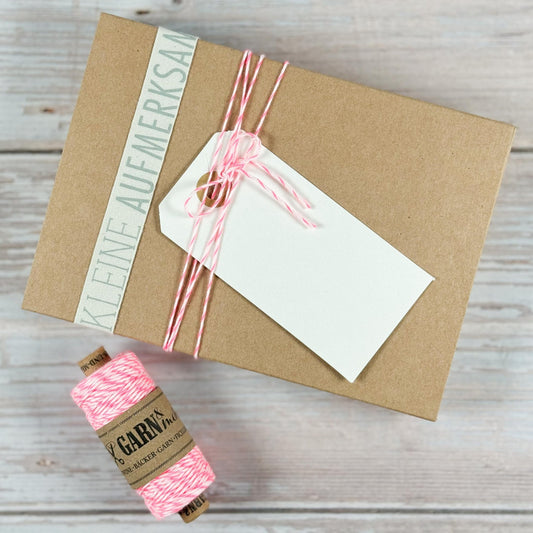 Bäckergarn Neon Pink gestreift