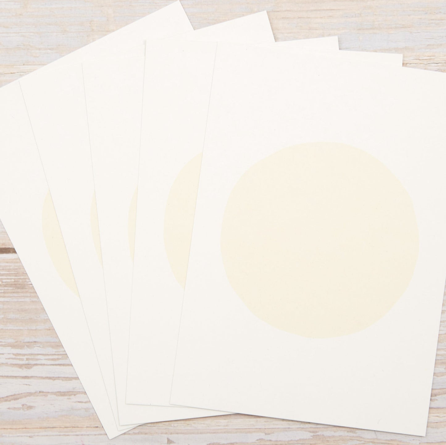 Blankokarten - Set "Dot" zum Selbstbestempeln (Hellbeige) - IN LOVE WITH PAPER