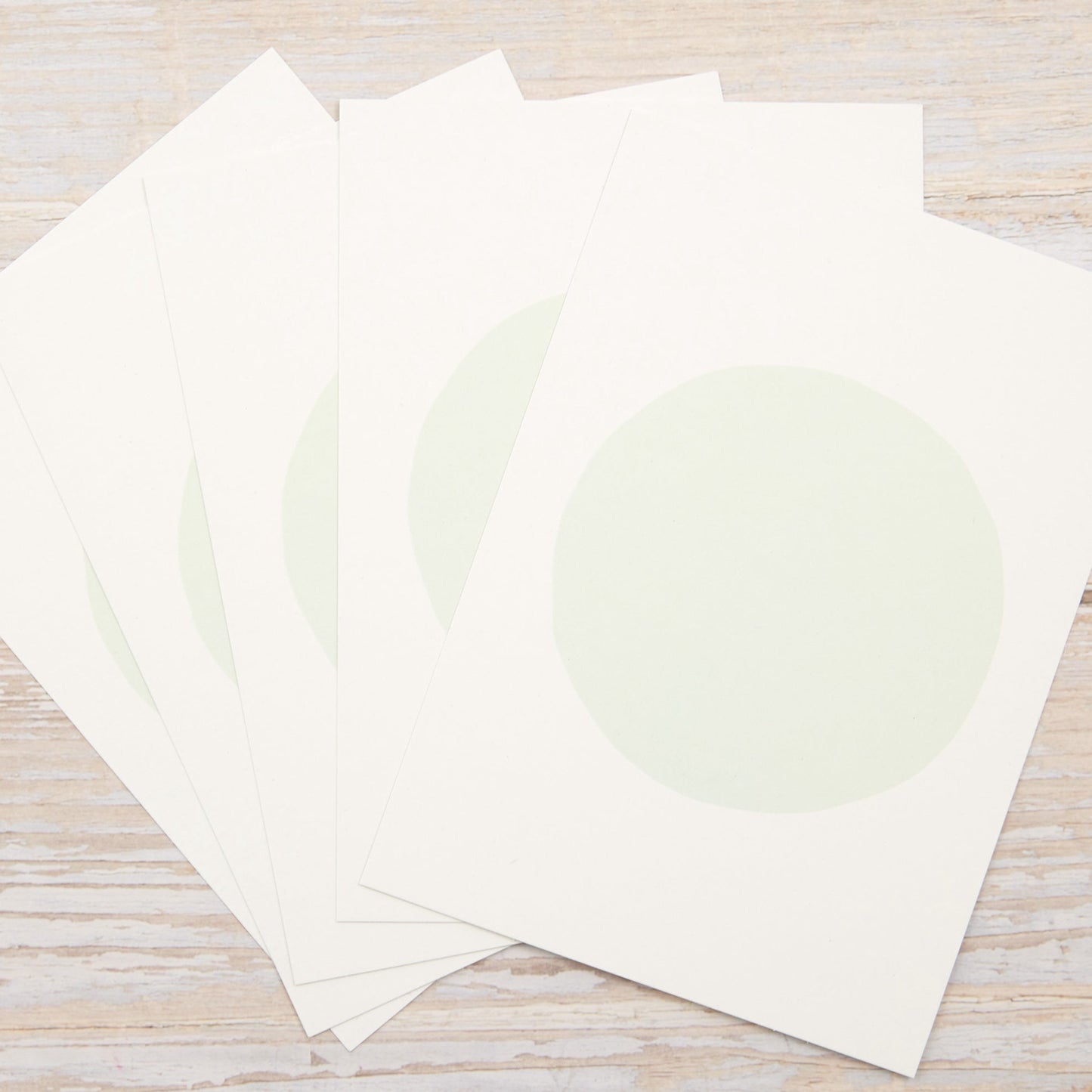 Blankokarten - Set "Dot" zum Selbstbestempeln (Salbei) - IN LOVE WITH PAPER