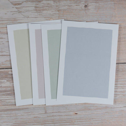 Blankokarten-Set "Frame" zum Selbstbestempeln (gemischt)
