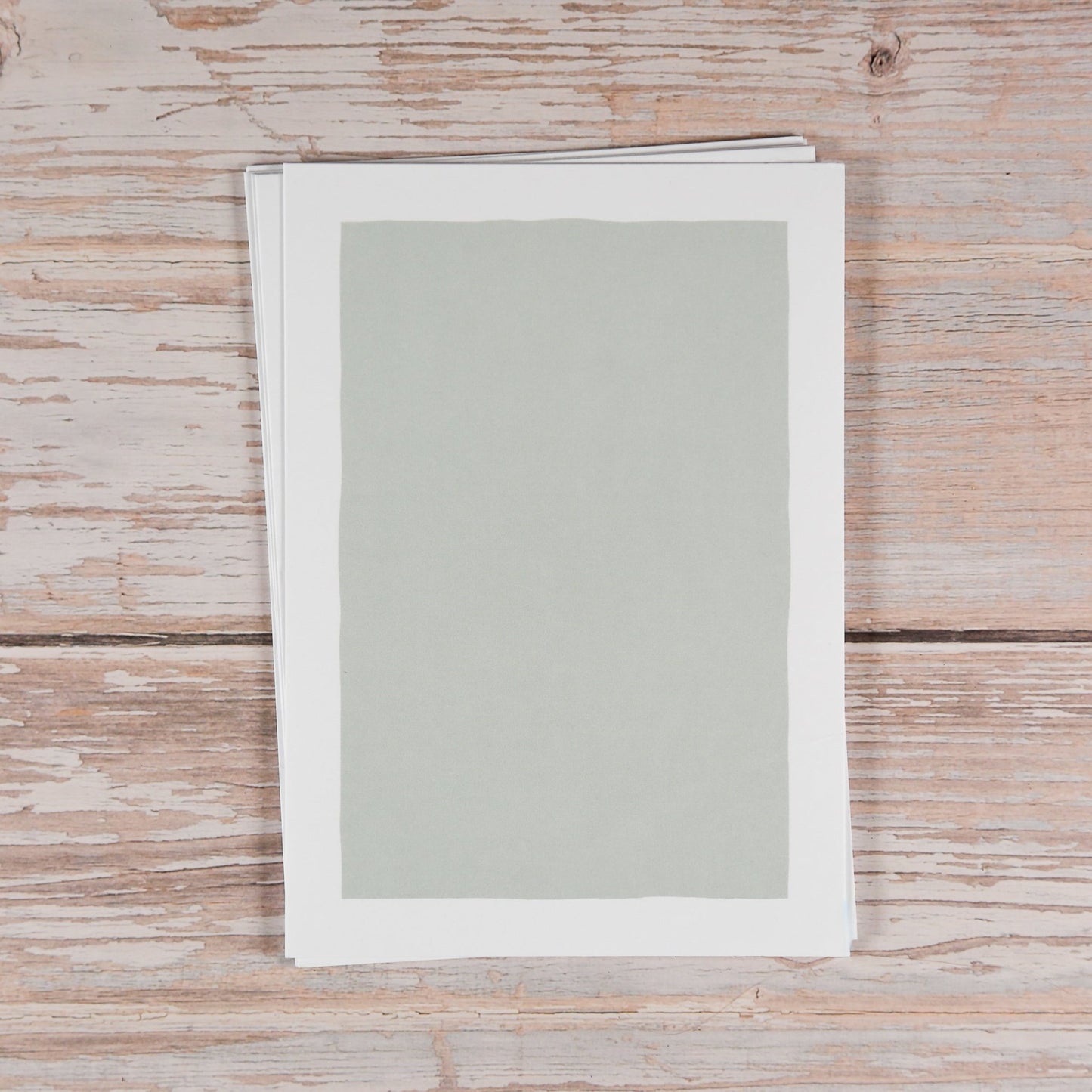 Blankokarten - Set "Frame" zum Selbstbestempeln (Graugrün) - IN LOVE WITH PAPER