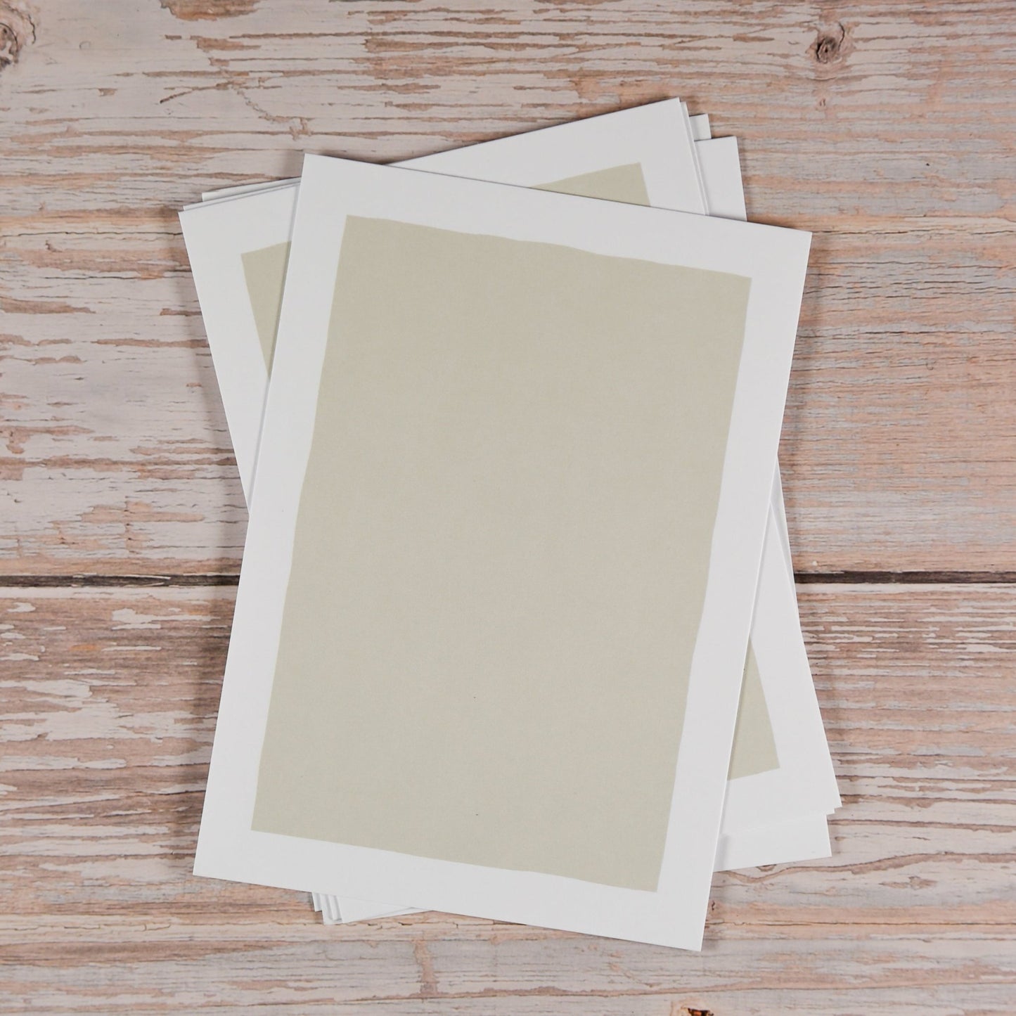 Blankokarten - Set "Frame" zum Selbstbestempeln (Sandbeige) - IN LOVE WITH PAPER