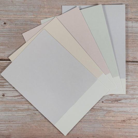 Blankokarten-Set zum Selbstbestempeln Farbsortiert