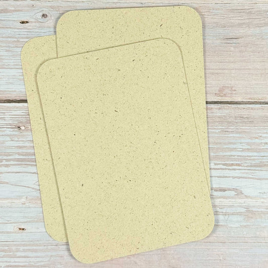 Blankokarten-Set zum Selbstbestempeln (Graspapier)