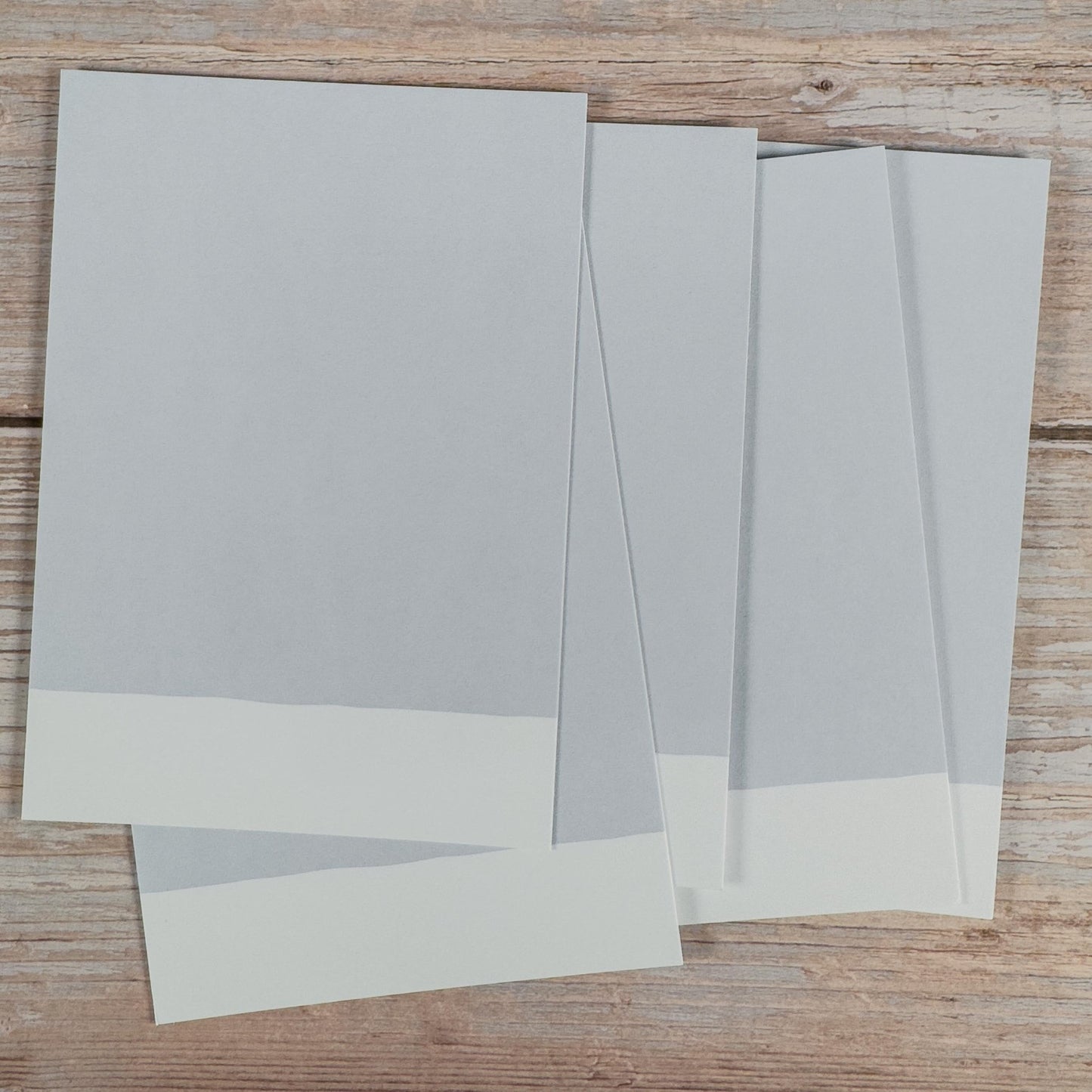 Blankokarten - Set zum Selbstbestempeln Graublau - IN LOVE WITH PAPER