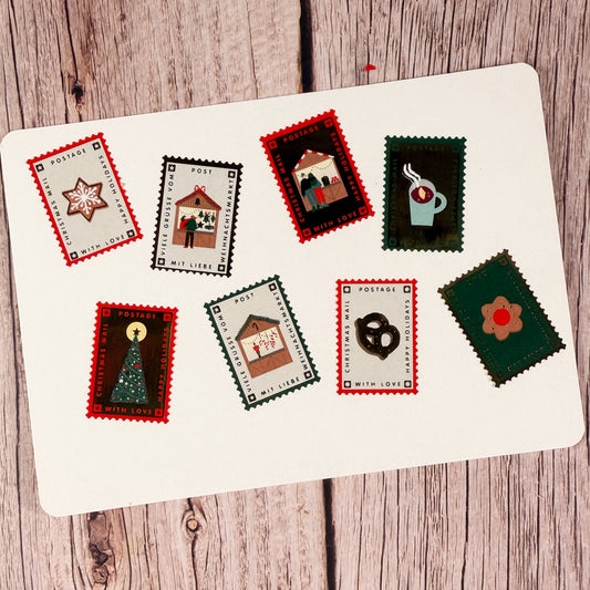 Briefmarken-Sticker-Set "Weihnachten" - IN LOVE WITH PAPER