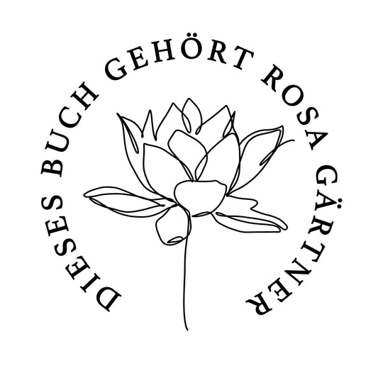 Buchprägestempel "Rosa" - IN LOVE WITH PAPER