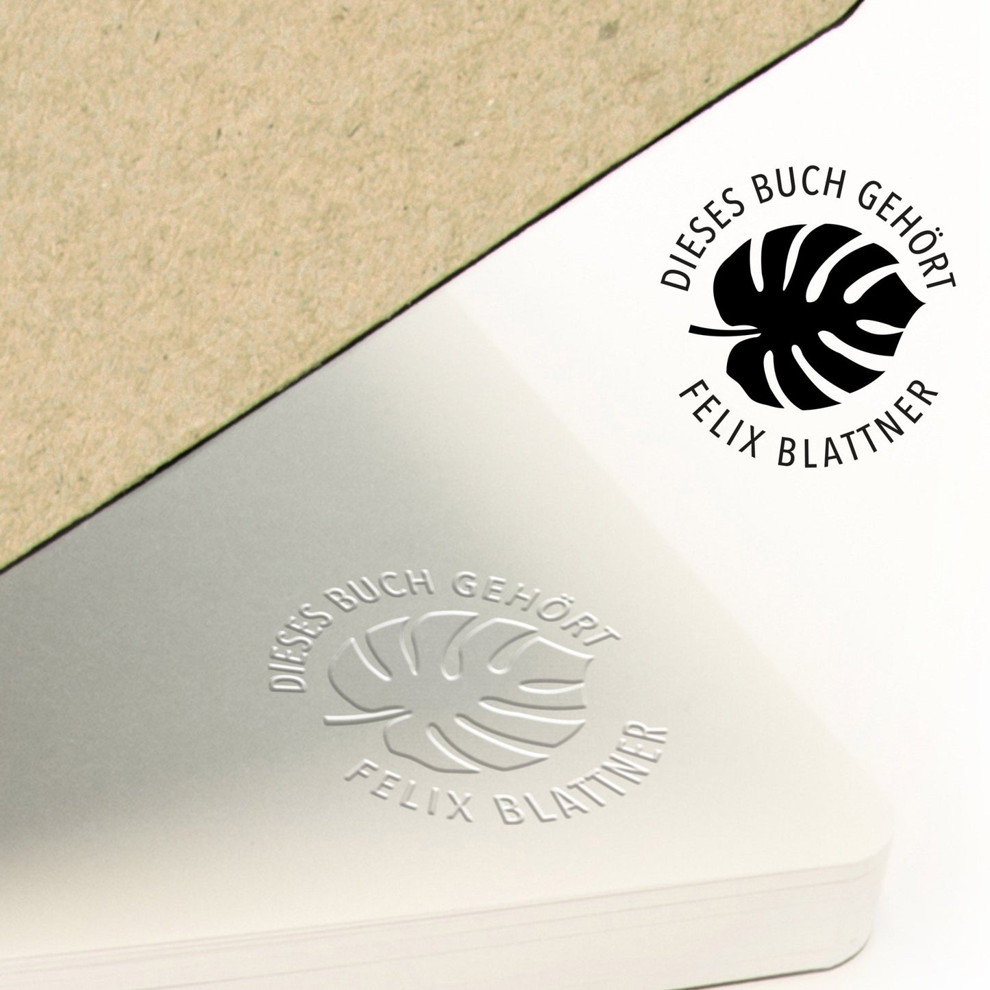 Buchprägestempel "Monstera" - IN LOVE WITH PAPER