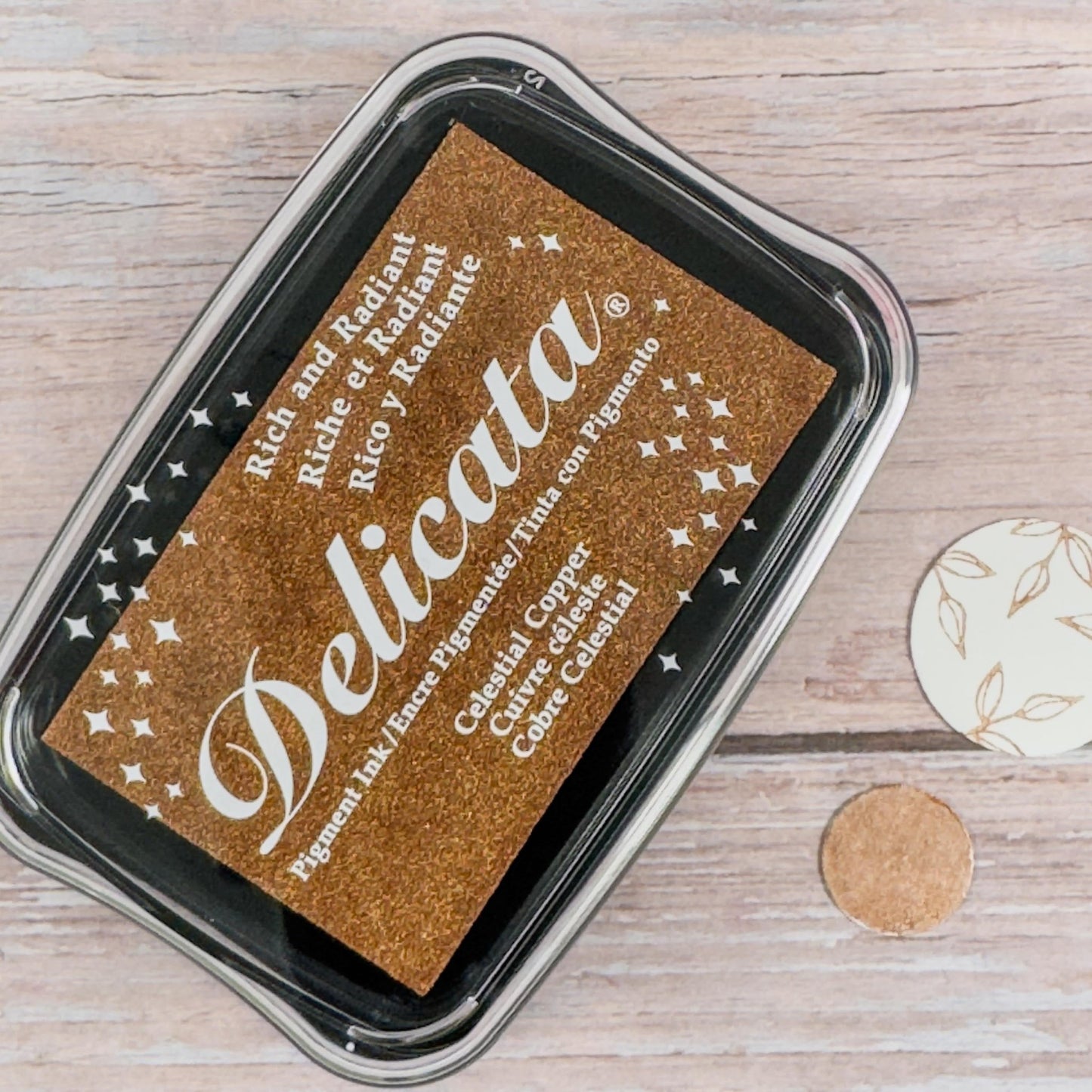 Delicata Celestial Copper – Stempelkissen Kupfer mit echtem Metallic - Schimmer - IN LOVE WITH PAPER