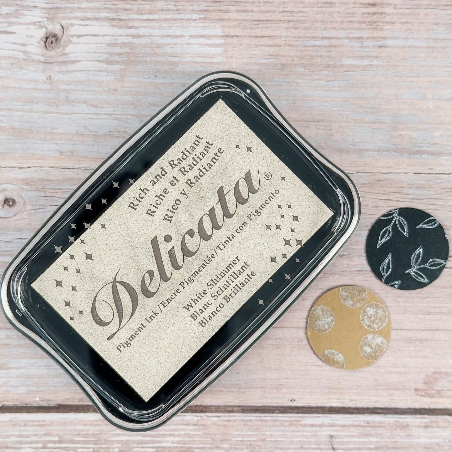 Delicata White Shimmer – Stempelkissen mit echtem Perlglanz - IN LOVE WITH PAPER
