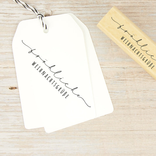Filigraner Stempel "Fröhliche Weihnachtsgrüße" - IN LOVE WITH PAPER