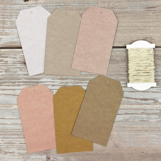 Geschenkanhänger in Rosatönen