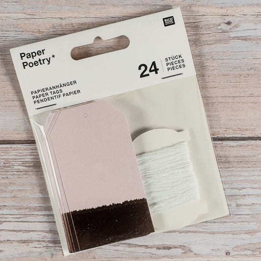 Geschenkanhänger rosé/roségold (24 Stück)