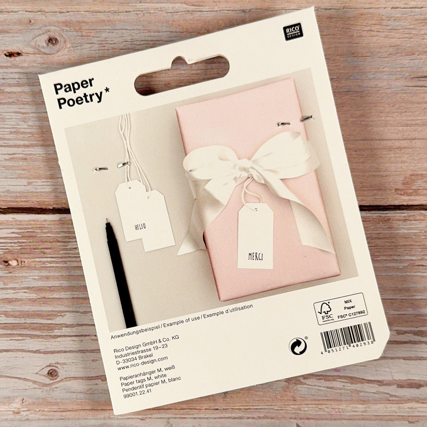 Geschenkanhänger weiß (24 Stück) - IN LOVE WITH PAPER