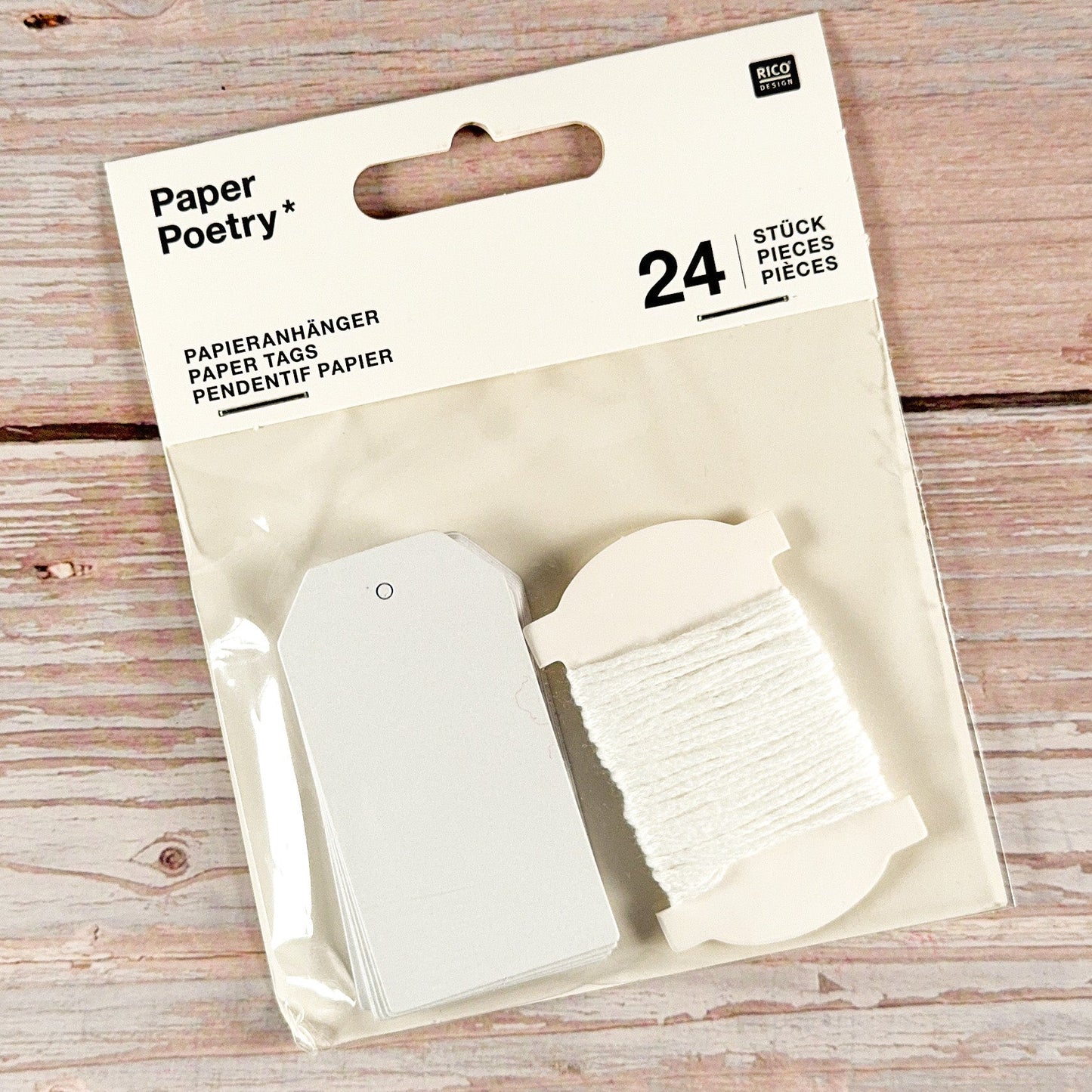 Geschenkanhänger weiß (24 Stück) - IN LOVE WITH PAPER