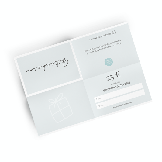 Geschenkgutschein zum Ausdrucken