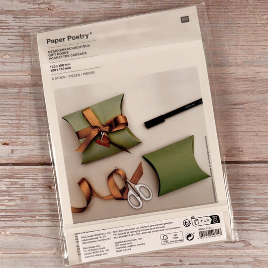 Geschenkschachtel grün (6 Stück)