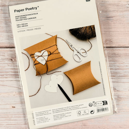 Geschenkschachtel Kraftpapier (6 Stück)