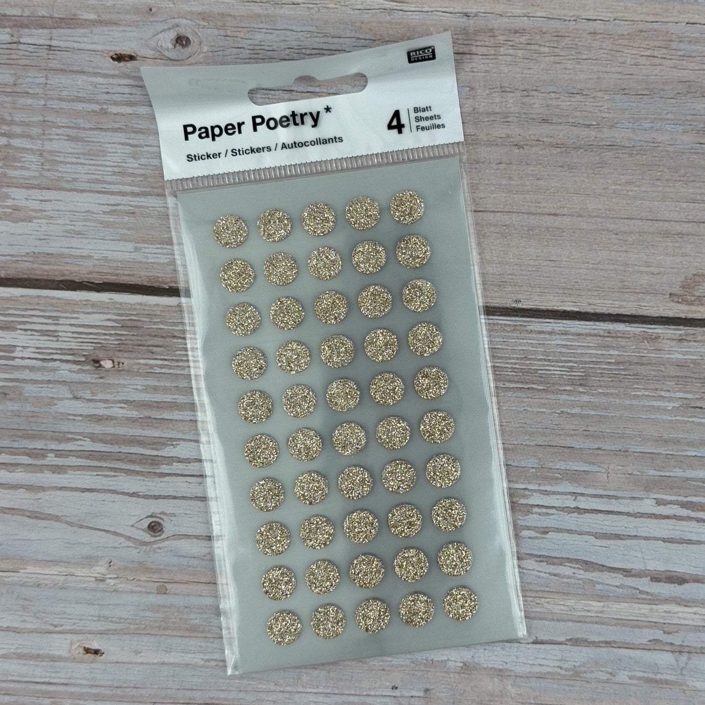 Goldene Glitzer - Punkte (Sticker) - IN LOVE WITH PAPER