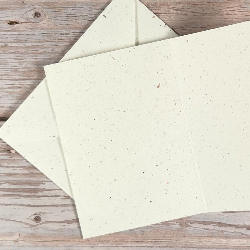 Klappkarten - Set DIN A6 (Recyclingpapier offwhite) - IN LOVE WITH PAPER