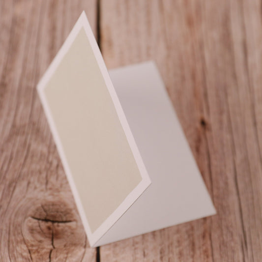 Klappkarten-Set "Frame" zum Selbstbestempeln (Sandbeige) - A7