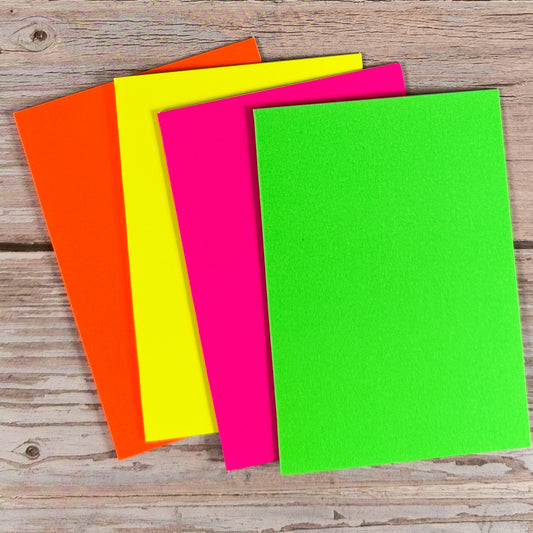 Klappkarten-Set Neon-Mix DIN A7 (24teilig)