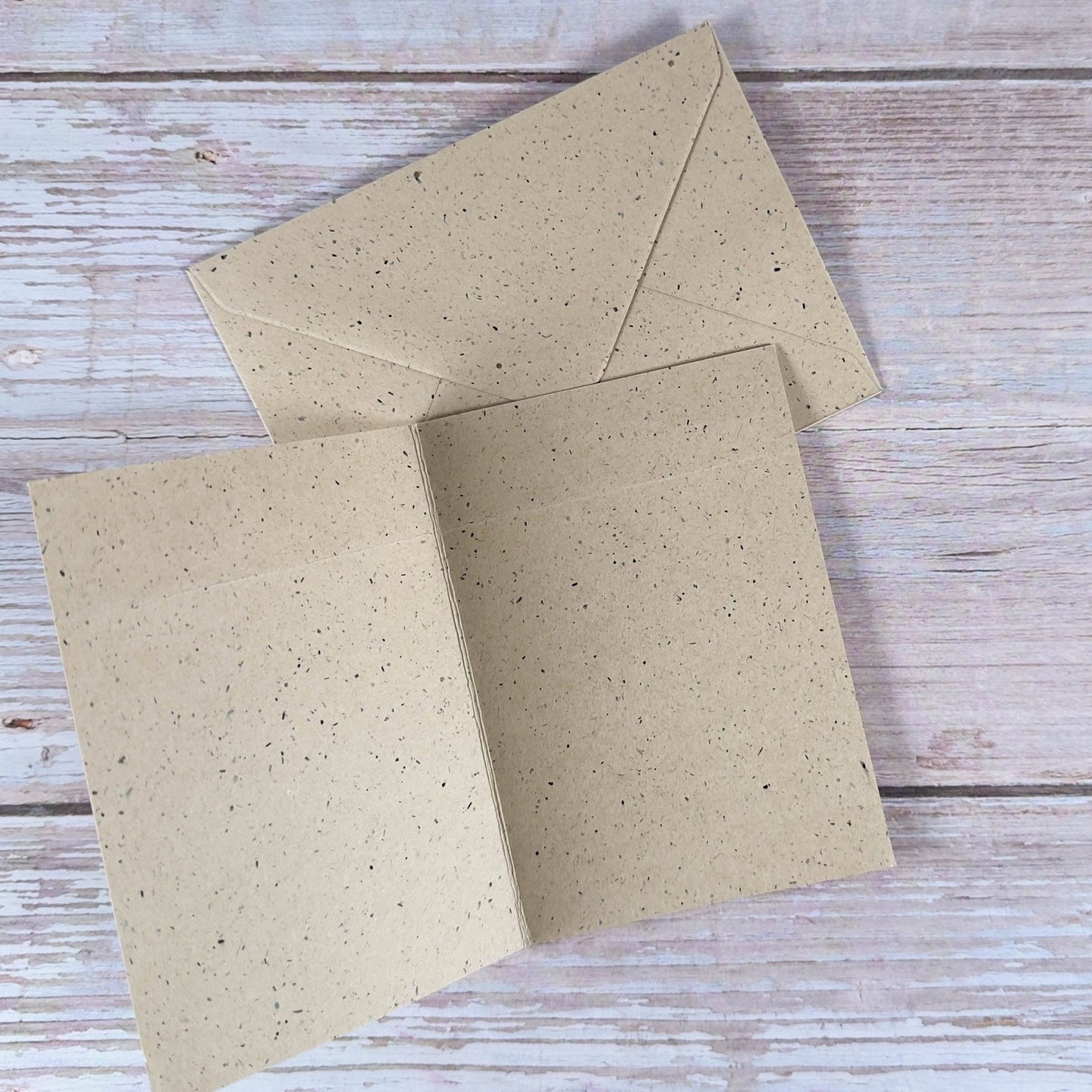 Klappkarten - Set Recyclingpapier braun DIN A7 (20teilig) - IN LOVE WITH PAPER