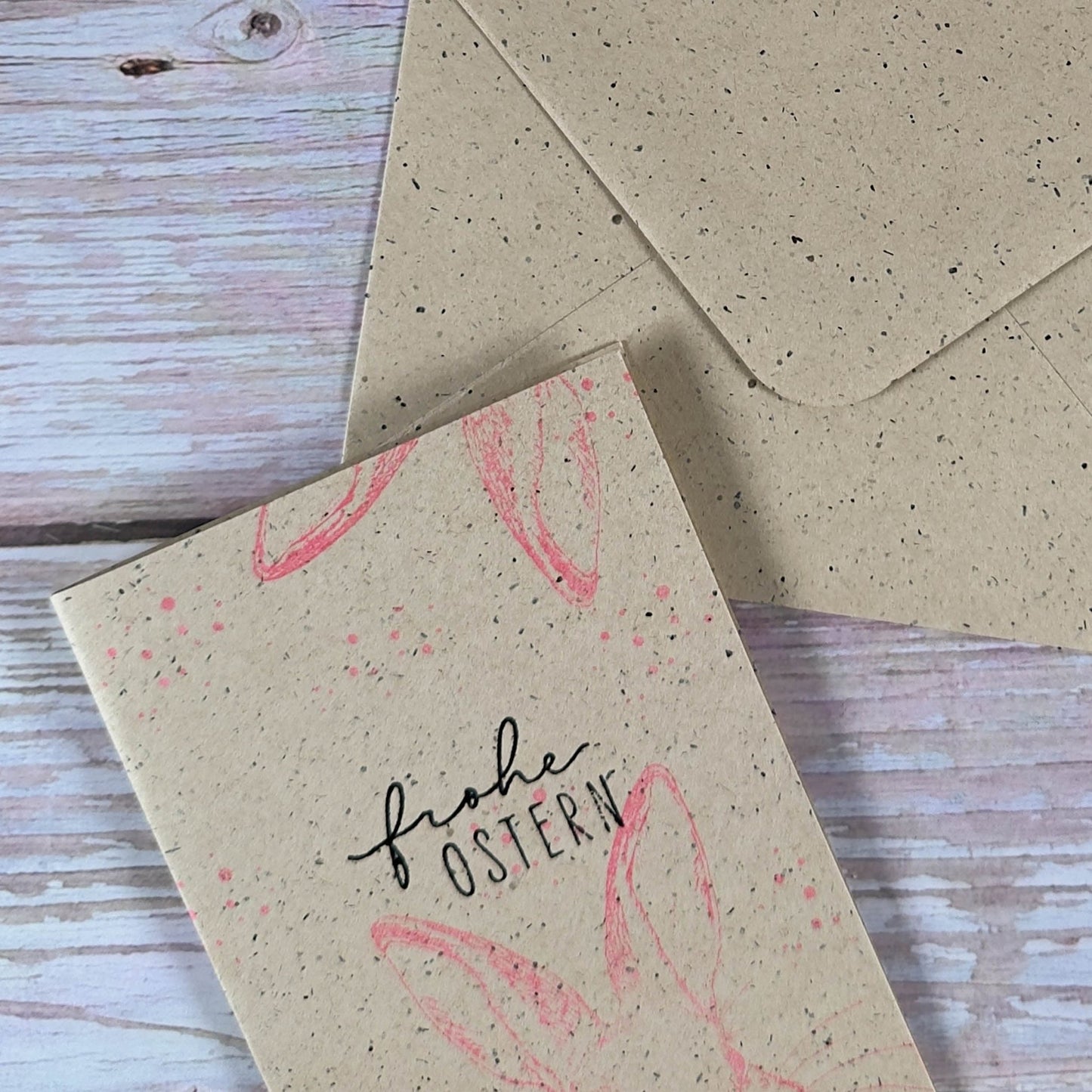 Klappkarten - Set Recyclingpapier braun DIN A7 (20teilig) - IN LOVE WITH PAPER
