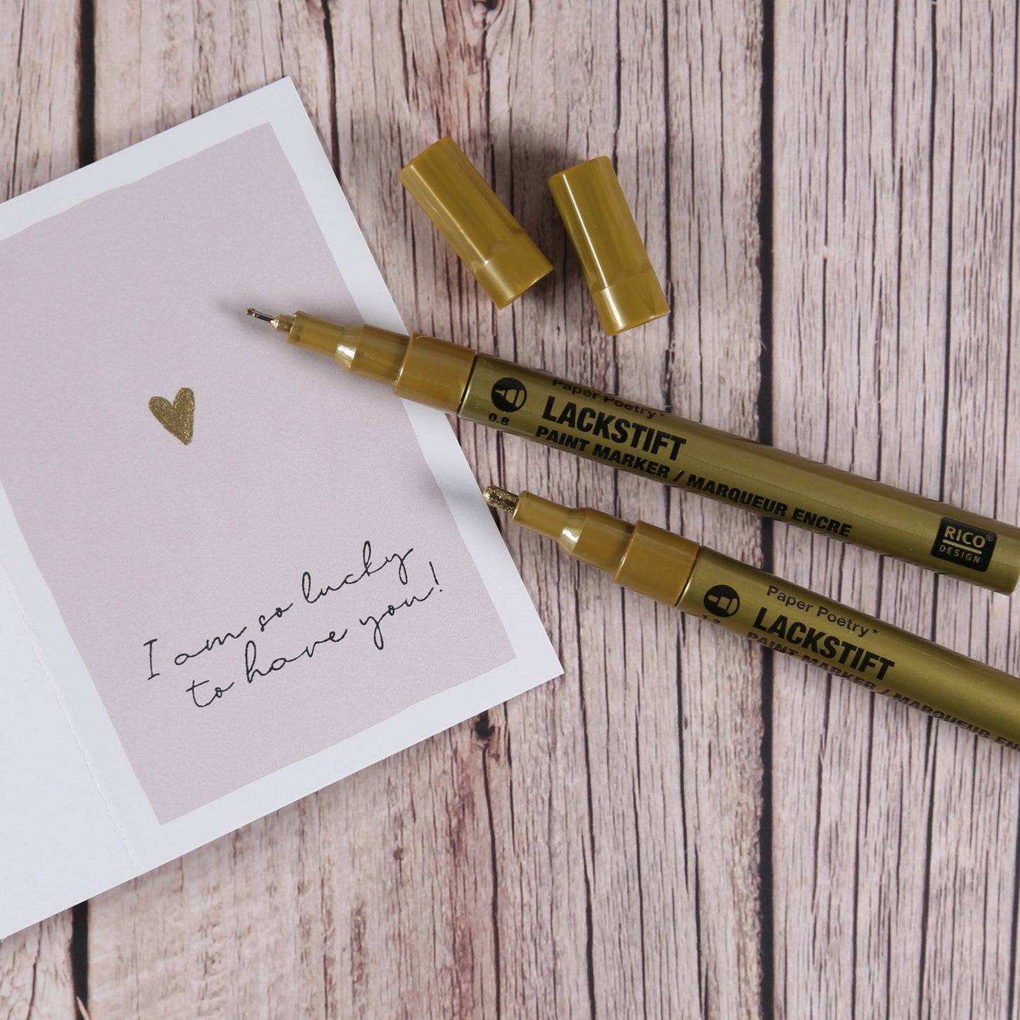 Lackmarker - Set 0,8 & 1,2 mm (gold, silber) - IN LOVE WITH PAPER