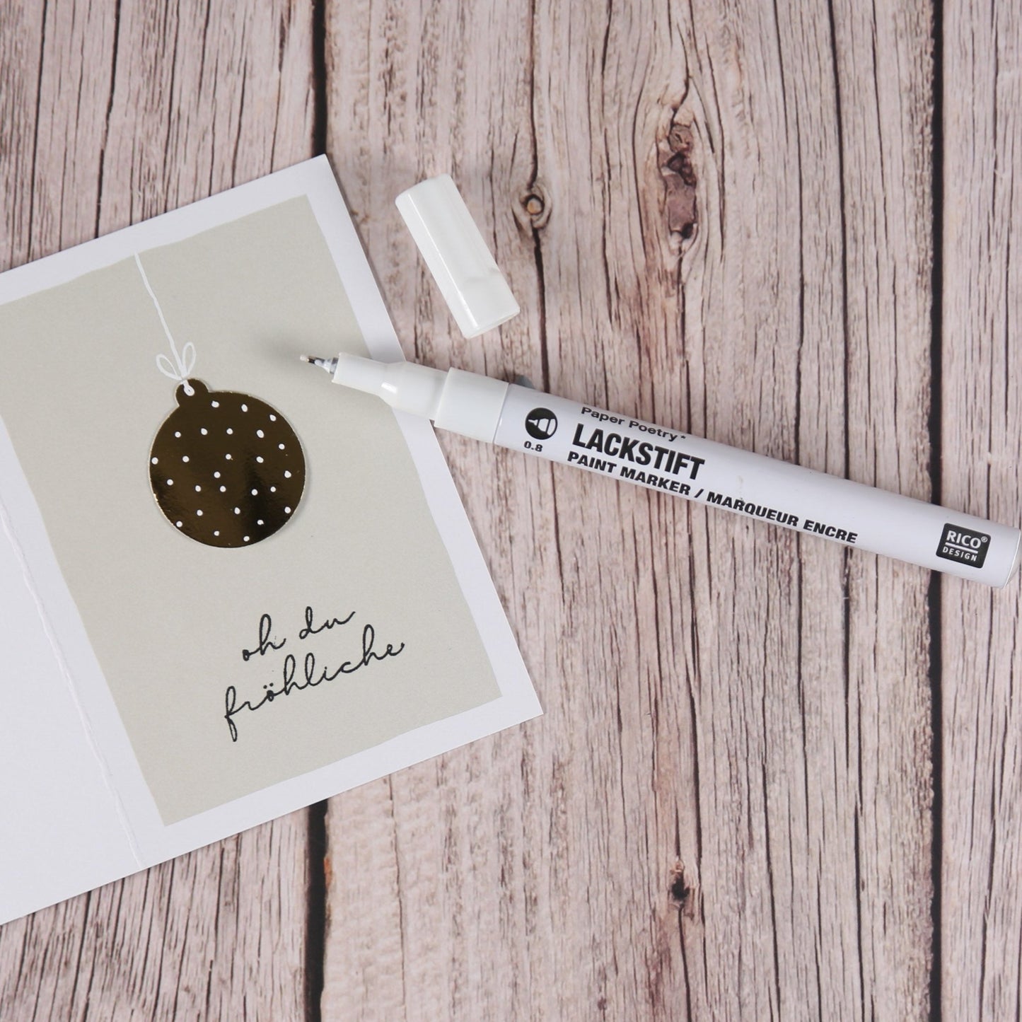 Lackmarker - Set 0,8 mm (gold, silber, schwarz, weiß) - IN LOVE WITH PAPER