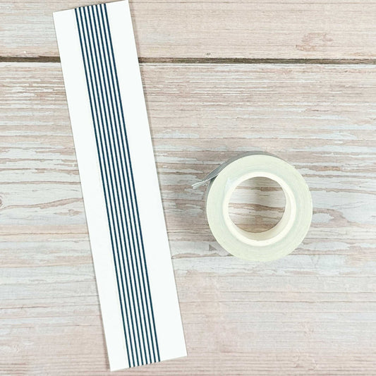 Masking-Tape gestreift (dunkelblau/weiß)