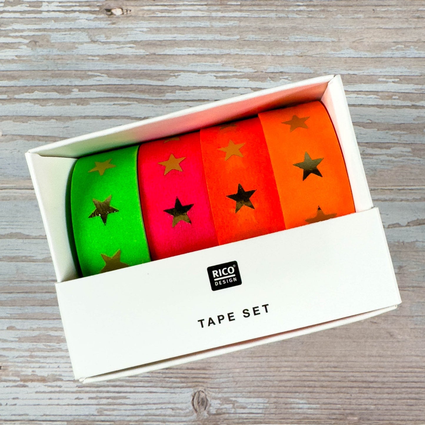 Masking - Tape Neon - Sterne 4er Set - IN LOVE WITH PAPER