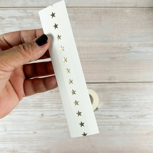 Masking-Tape Sterne (weiß/gold)