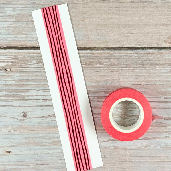 Masking-Tape Streifen (neonpink/rotmetallic)