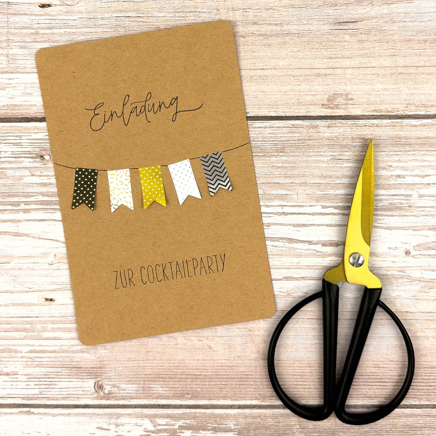 Masking - Tape Wimpel metallic (gold/silber) - IN LOVE WITH PAPER