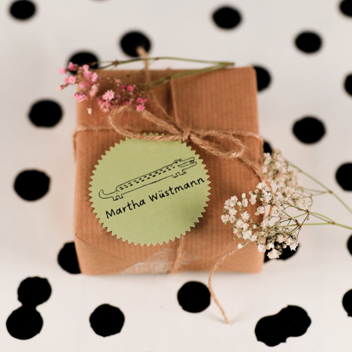 Namensstempel "Krokodil" - IN LOVE WITH PAPER