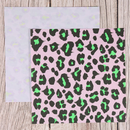 Origami/Muster-Papier "Acid Leo" 15x15cm (50 St.)