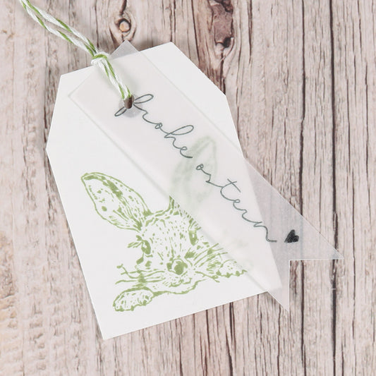 Osterstempel "frohe ostern" mit Herz