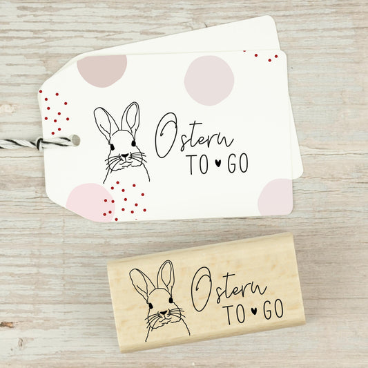 Osterstempel "Ostern to go" mit Hase - IN LOVE WITH PAPER
