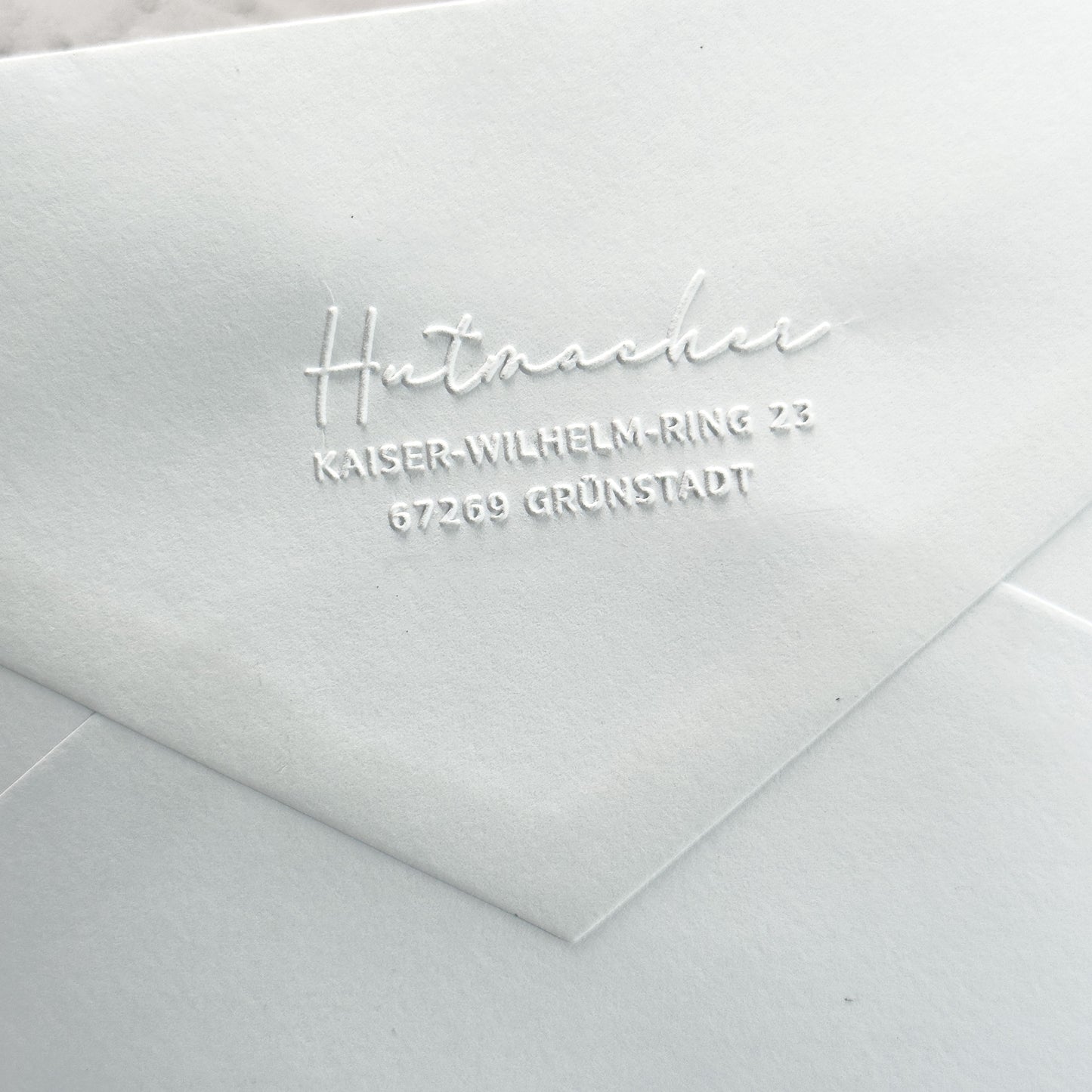 Prägestempel "Grünstadt" (mit Adresse)