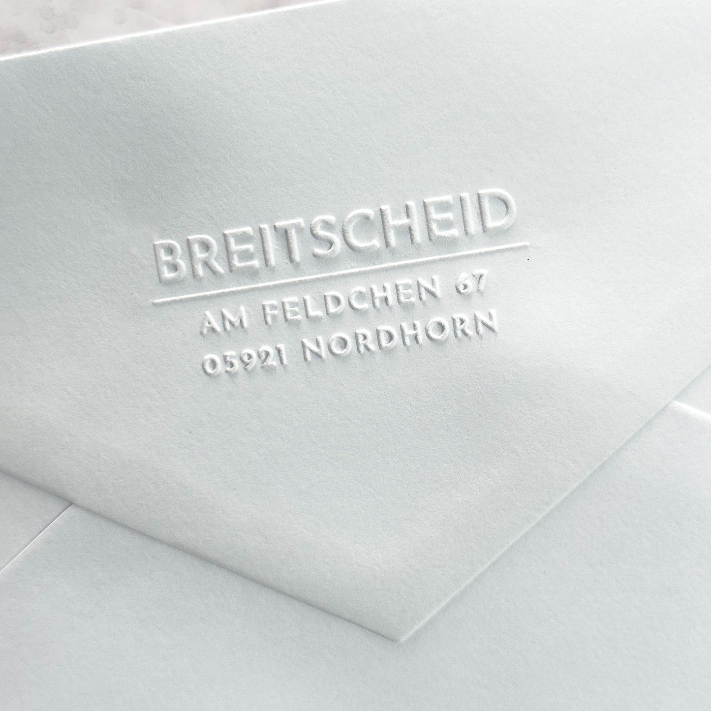 Prägestempel "Nordhorn" (mit Adresse)