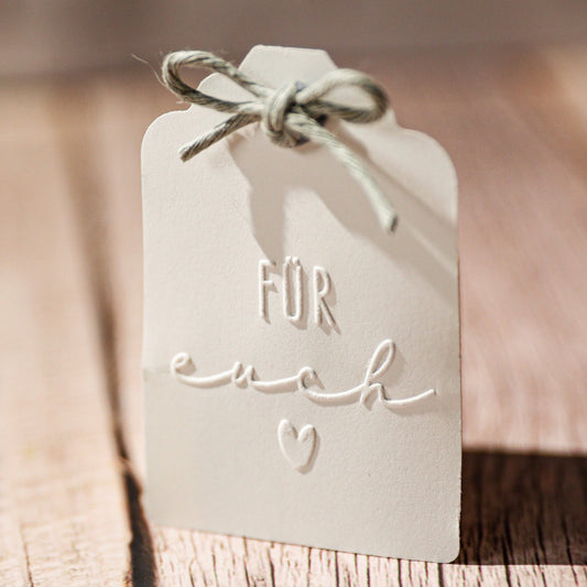 Prägestempel "Für euch" mit Herz - IN LOVE WITH PAPER