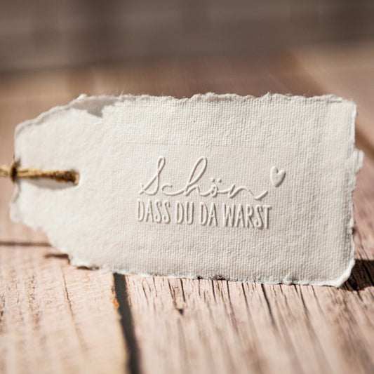 Prägestempel "Schön dass du da warst" - IN LOVE WITH PAPER