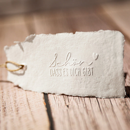 Prägestempel "Schön dass es dich gibt" - IN LOVE WITH PAPER