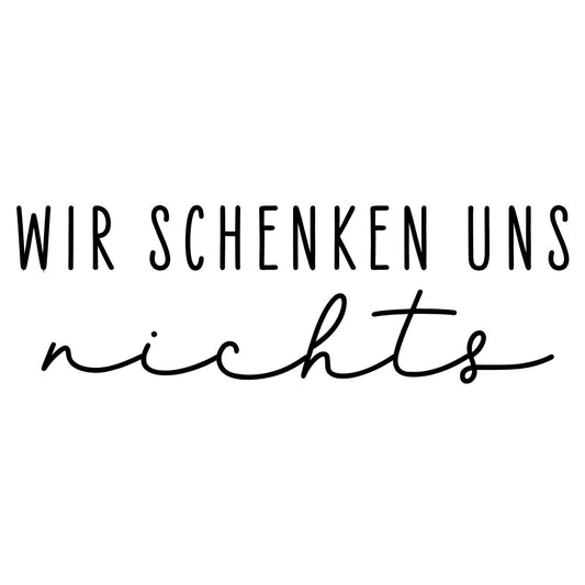 Prägestempel "Wir schenken uns nichts" - IN LOVE WITH PAPER