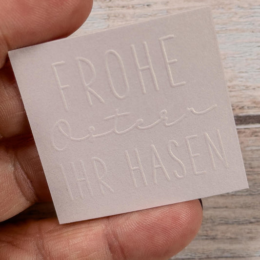 Prägestempel "Frohe Ostern ihr Hasen" - IN LOVE WITH PAPER