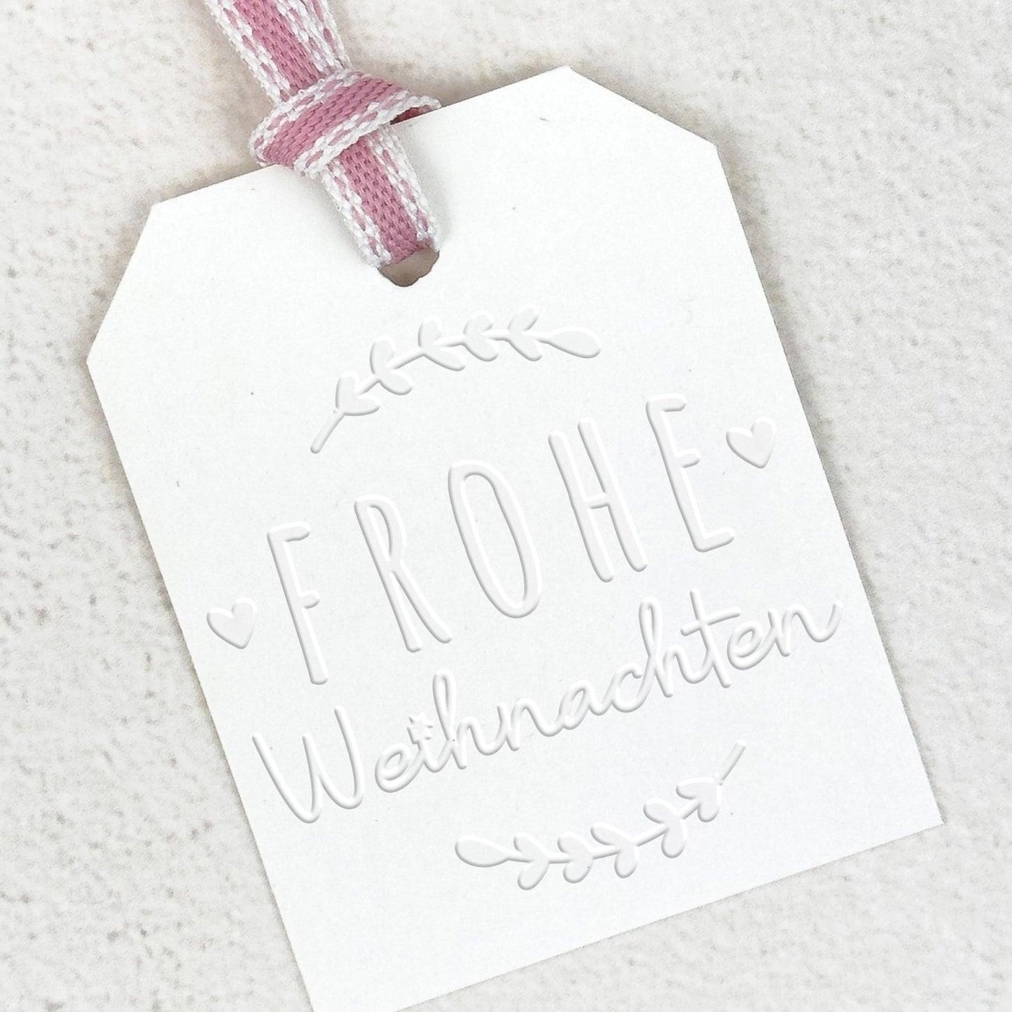 Prägestempel "Frohe Weihnachten" mit Kranz - IN LOVE WITH PAPER