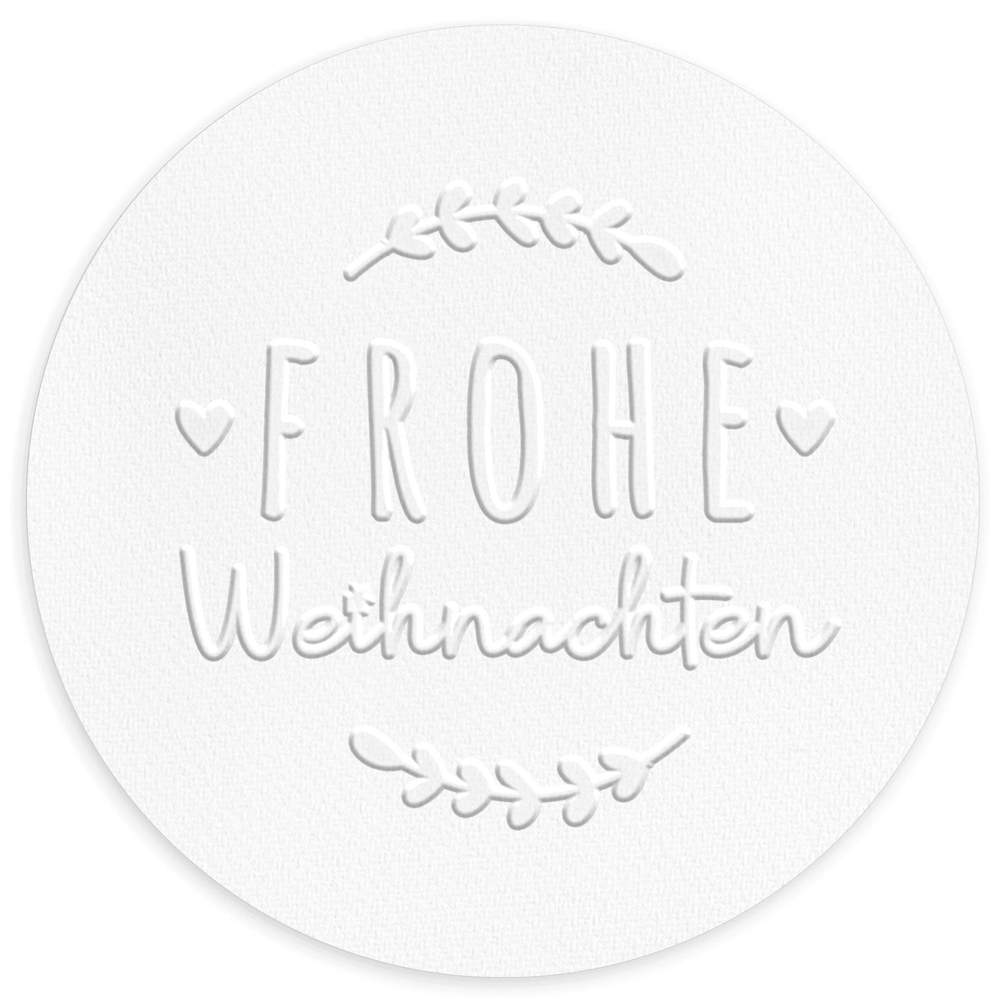 Prägestempel "Frohe Weihnachten" mit Kranz - IN LOVE WITH PAPER