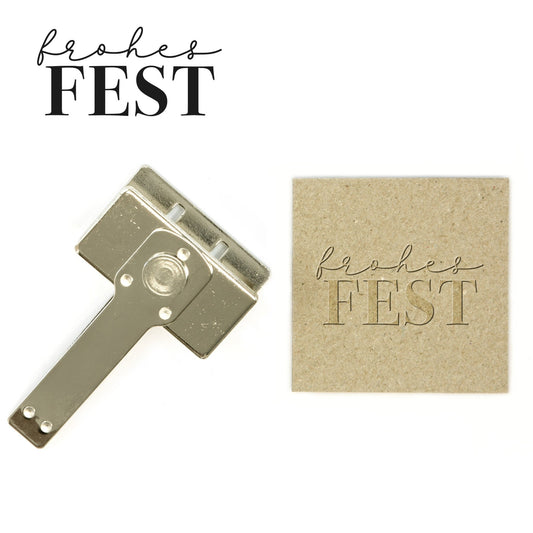 Prägestempel "Frohes Fest"